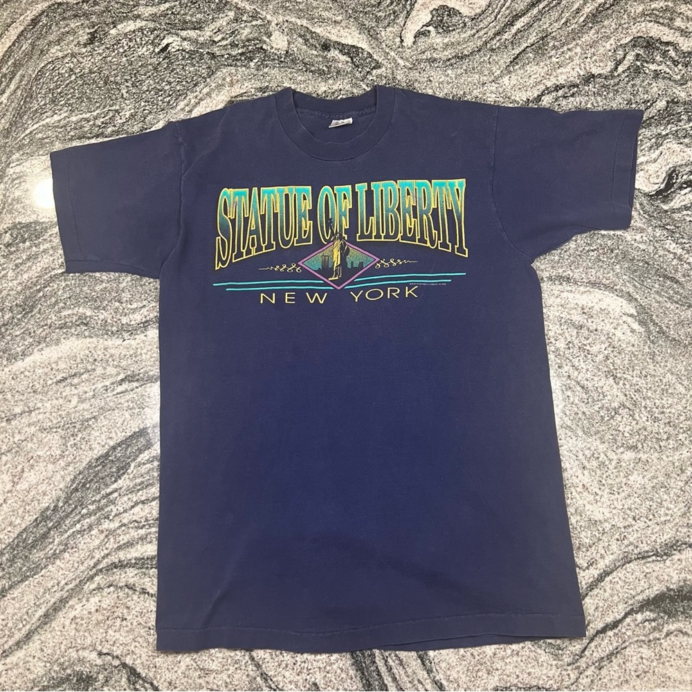 Vintage NYC Statue Of Liberty T-Shirt Mens Large Fruit Of The Loom 1994 New York